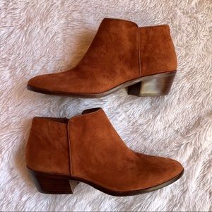 Sam Edelman Cinnamon Suede Petty Ankle Bootie
